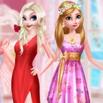 Frozen Sister Rose Style Fashion