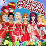 Princesses Christmas Card Decoration